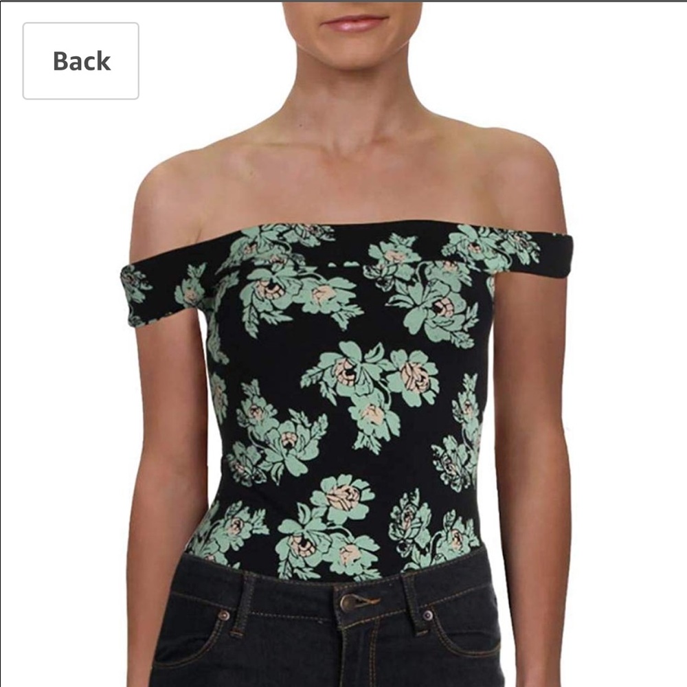 NWT Free People So Much Bodysuit Black Combo